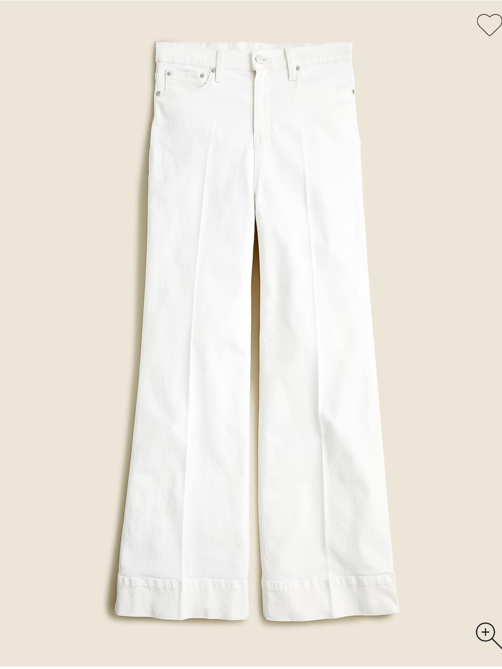 WideLeg Denim Trouser In White